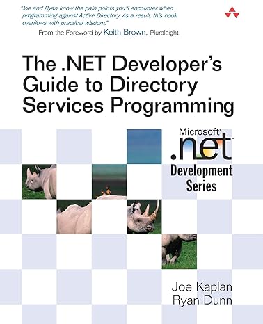 the net developer s guide to directory services programming 1st edition joe kaplan ,ryan dunn 0321350170,