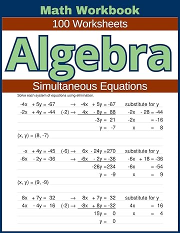 algebra simultaneous equations 1st edition lindsay atkins 979-8394850394