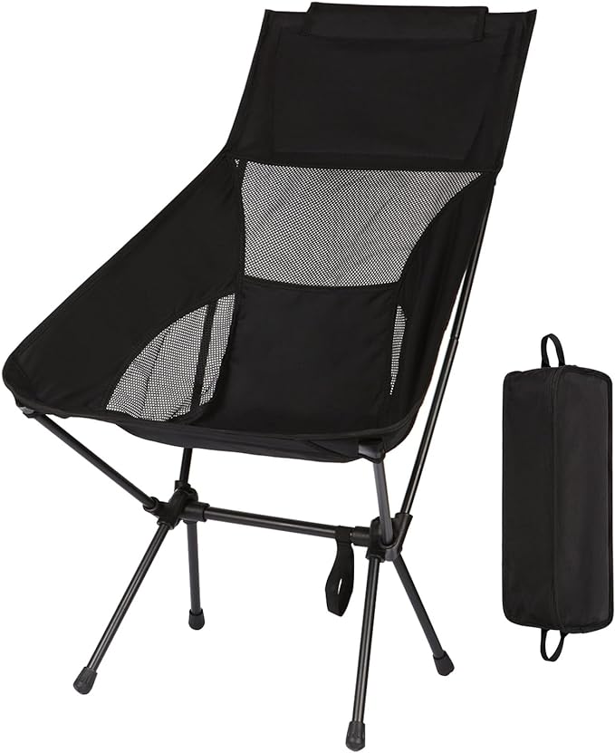 crnyudy ultralight folding high back camping chair for outside lightweight camp chair portable compact for
