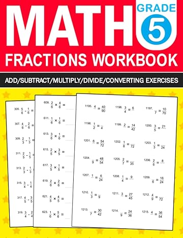 math fractions workbook grade 5 1st edition emma. school 979-8499434284