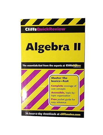 cliffsquickreview algebra ii 1st edition edward kohn, david alan herzog 0764563718, 978-0764563713