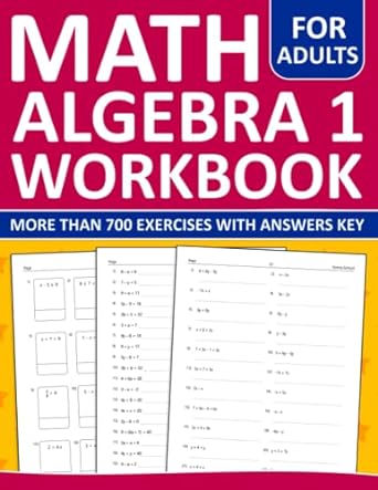 math algebra 1 workbook 1st edition emma. school 979-8393199616