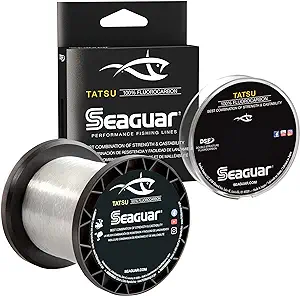 seaguar tatsu strong and supple premium 100 fluorocarbon performance fishing line virtually invisible 