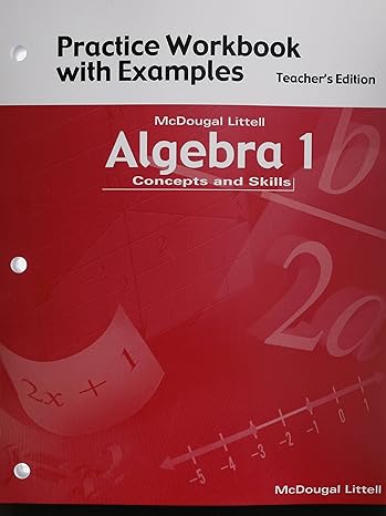 algebra 1 concepts and skills practice workbook with examples 1st edition larson 0618078703, 978-0618078707