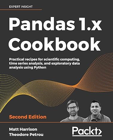 pandas 1 x cookbook practical recipes for scientific computing time series analysis and exploratory data