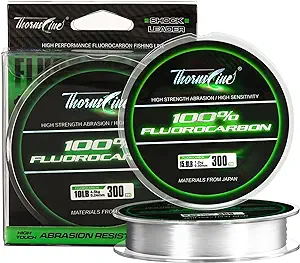 thornsline 100 pure fluorocarbon fishing line premium leader material from japan high strength abrasion