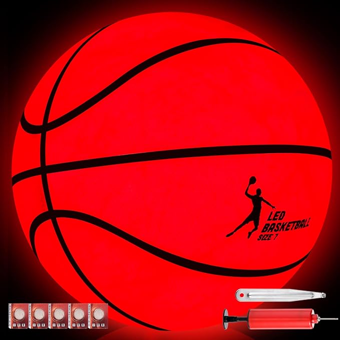 glow in the dark basketball light up led basketball official size glowing night basketball with 2 led 11