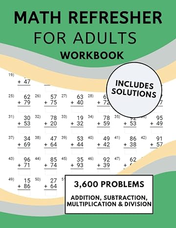 math refresher for adults workbook 1st edition bclty shop 979-8389904644