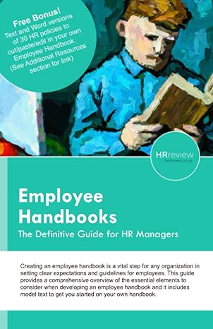 employee handbooks the definitive guide for hr managers 1st edition hrreview 979-8386079918
