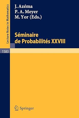 seminaire de probabilites xxviii 1994 edition jacques azema, paul andre meyer, marc yor 3540583319,
