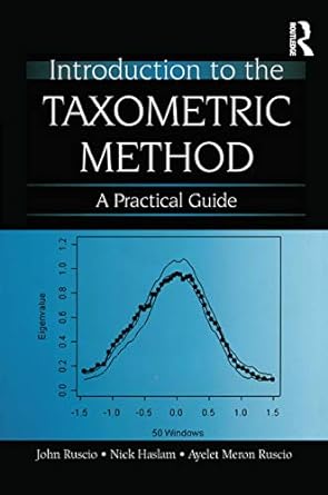 introduction to the taxometric method a practical guide 1st edition john ruscio, nick haslam, ayelet meron