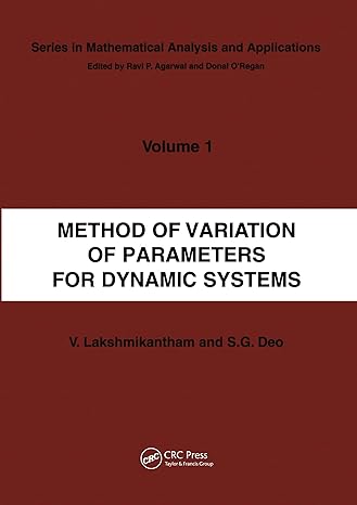 method of variation of parameters for dynamic systems 1st edition v. lakshmikantham 0367455773, 978-0367455774
