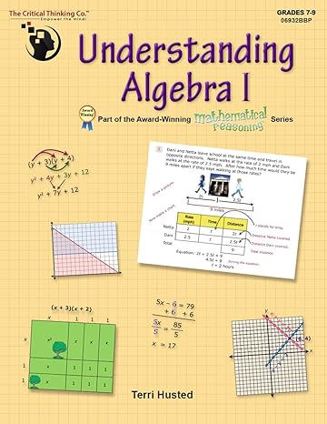 understanding algebra i part of the award winning mathematical reasoning series 1st edition terri husted