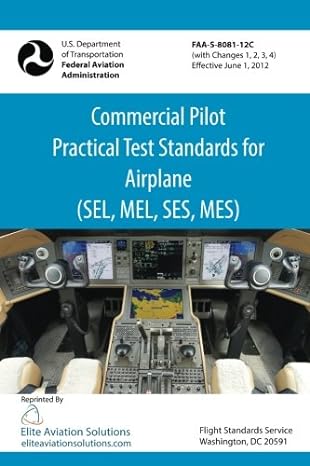commercial pilot practical test standards for airplane 1st edition federal aviation administration ,elite