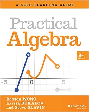 practical algebra a self teaching guide 3rd edition bobson wong ,larisa bukalov ,steve slavin 1119715407,