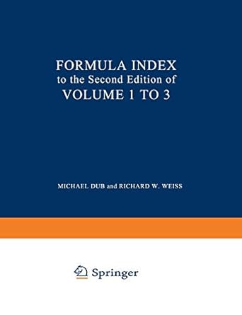 formula index to the second edition of volume i to iii 1969th edition michael dubrichard w weiss 3642502865,