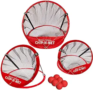 golf chip n net sports 3 piece chipping nets target practice set with accessories including 12 practice golf