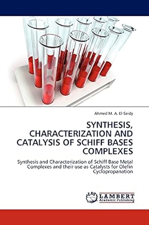 synthesis characterization and catalysis of schiff bases complexes synthesis and characterization of schiff