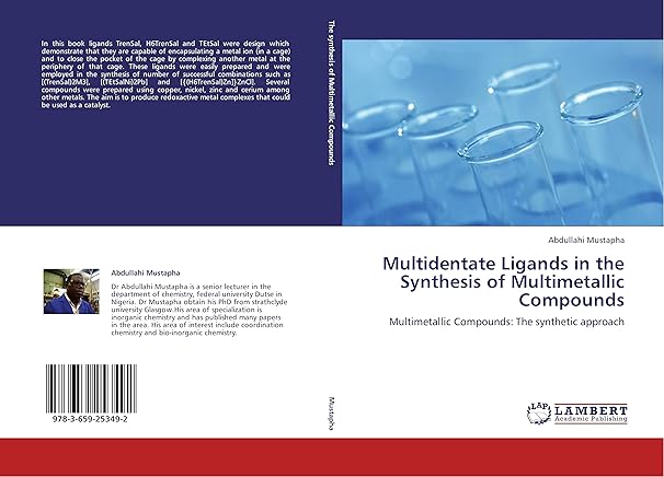 multidentate ligands in the synthesis of multimetallic compounds multimetallic compounds the synthetic