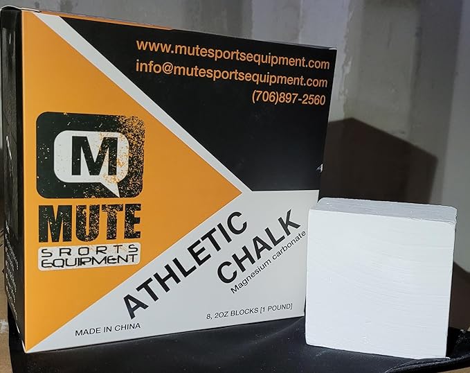 Mute Sports Equipment White Block Chalk One 2 Oz Block Asmr Gymnastics Weightlifting