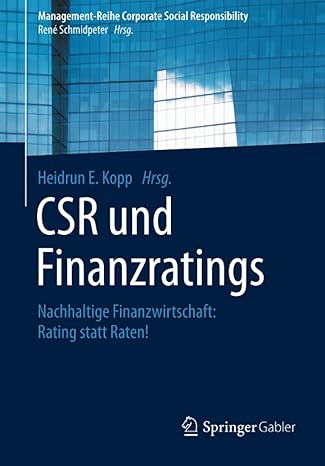 Csr Und Finanzratings Nachhaltige Finanzwirtschaft Rating Statt Raten