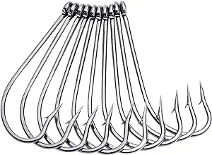 goture stainless steel fishing hooks long shank hooks large high carbon steel fishhooks for saltwater size