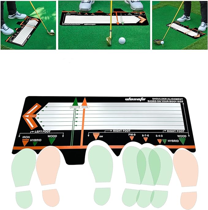 gismelio golf training mat for beginners posture assistance and entry level stance corrector trainer with
