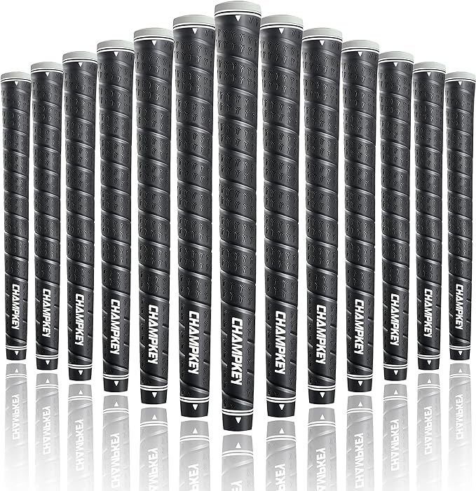 champkey wrap y rubber golf grips 13 pack all weather performance high feedback and traction golf club grips 