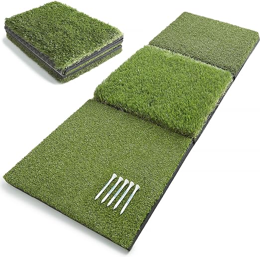 victorem golf mat for backyard 17x39 inch unfolded durable turf mat for indoor or outdoor golf practice golf