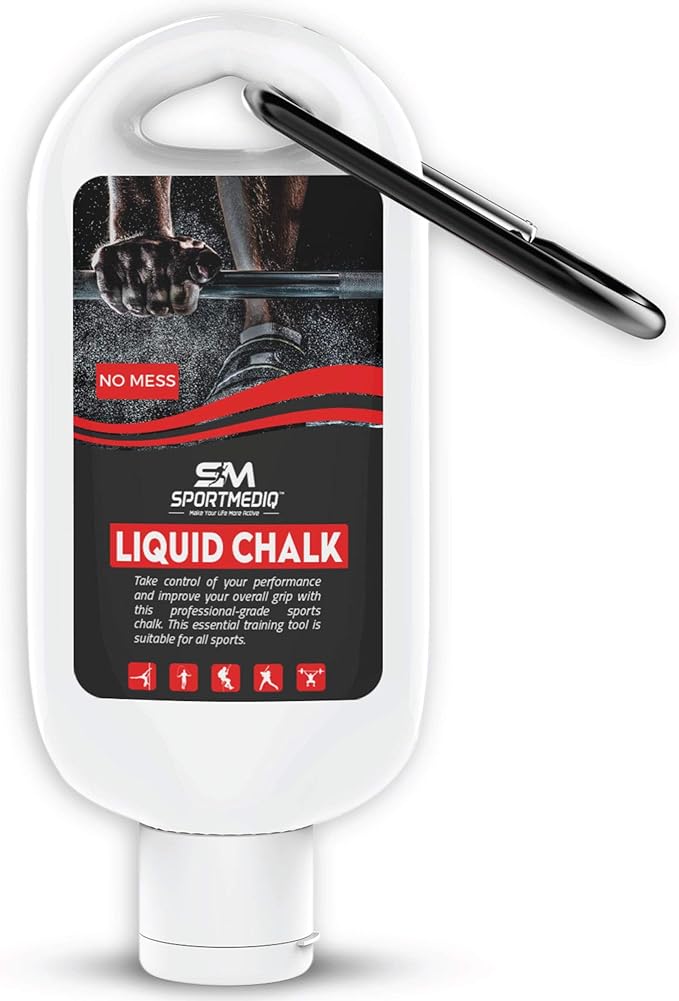 sportmediq pro grade liquid chalk 1 pack mess free professional hand grip for gym weightlifting rock climbing