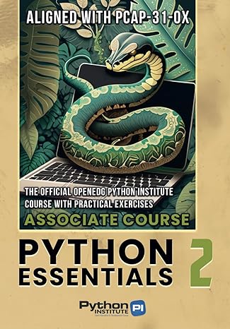 aligned with pcap 31 0x de the official openedo python institute course with practical exercises associate