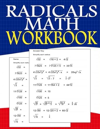 radicals math workbook 1st edition amelia sadi 979-8867581466