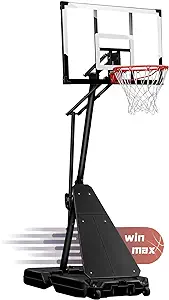 win max portable basketball hoop quickly height adjusted 4 9 10ft outdoor/indoor basketball goal system with