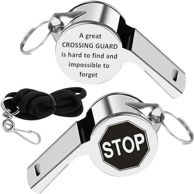 keychin crossing guard whistle with lanyard a great crossing guard is hard to find and impossible to forget