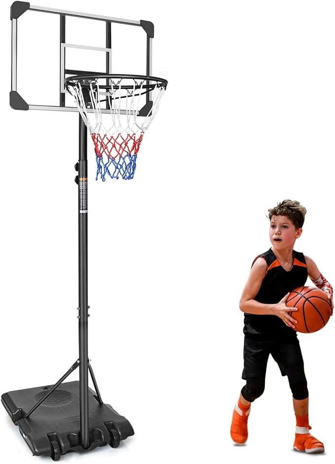 rakon portable basketball stand height adjustable 5 6 ft 7 ft 28 in basketball stand backboard system 