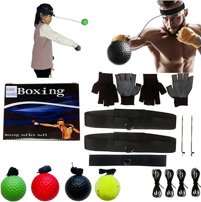 kanghuang boxing reflex ball headband set for boxing kickboxing training recreation balls kit for all people 