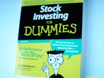 stock investing for dummies 1st edition bud e s gregory brooks frank catalano ,gregory brooks ,frank catalano