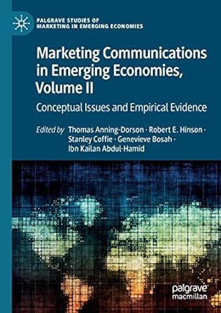 marketing communications in emerging economies volume ii conceptual issues and empirical evidence 1st edition