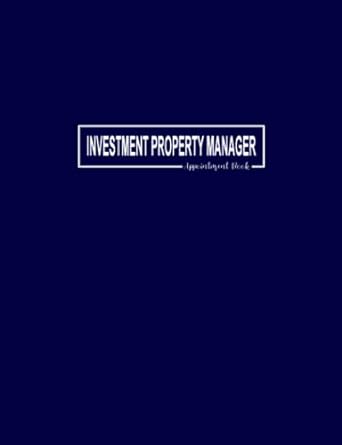 investment property manager appointment book undated 12 month client consultation calendar planner address