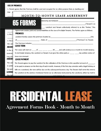 residential lease 1st edition mindy sorensen prints b0cfwzfpn6