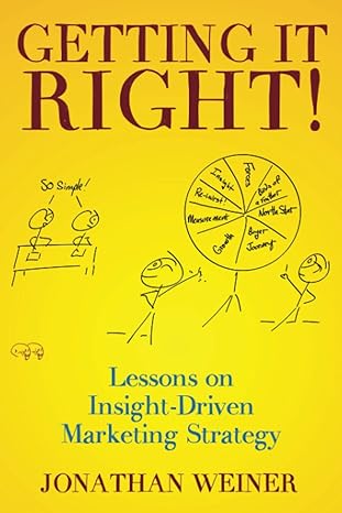 getting it right lessons on insight driven marketing strategy 1st edition jonathan r weiner 195033614x,