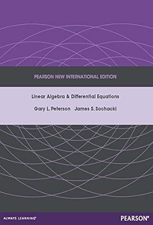 Linear Algebra And Differential Equations