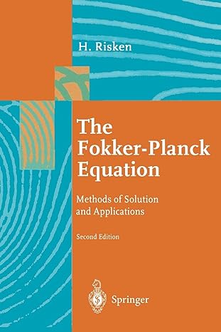 the fokker planck equation methods of solution and applications 2nd edition hannes risken, till frank