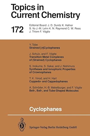 Topics In Current Chemistry 172 Cyclophanes