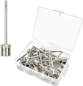 jawflew air pump needle ball pump inflation needles pack of 30 stainless steel air pump needles with storage