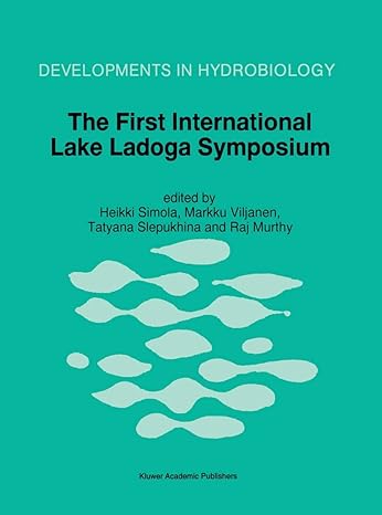 developments in hydrobiology the first international lake ladoga symposium 1st edition heikki simola ,markku
