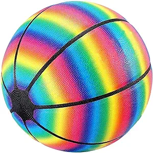 mindcollision no 7 rainbow basketball colorful pu soft leather wear resistant good elasticity suitable for