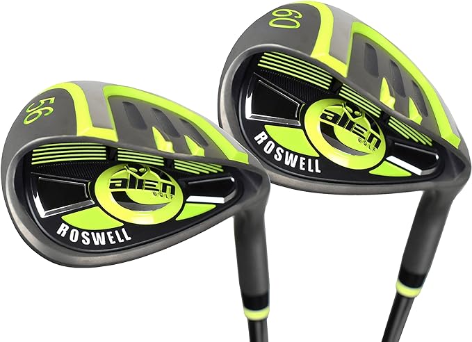 alien roswell golf wedge kit premium wedges include 56 sand and 60 lob full faced cnc milled grooves for high
