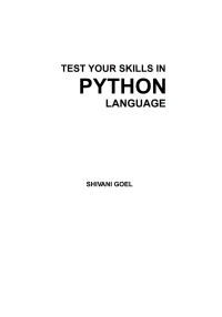 test your skills in python language 1st edition shivani goel 8183334687, 9788183334686