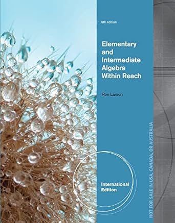 elementary and intermediate algebra within reach 6th international edition ron larson 128507470x,